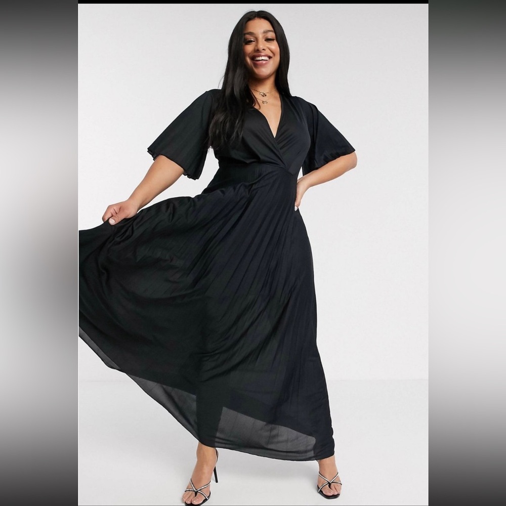 ASOS Kimono Pleated Dress Size 16